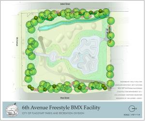 "The Basin's" landscaping blue prints - bmx bike park in Flagstaff, AZ