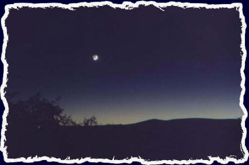The first quarter moon in Northern Arizona (Cornville)
