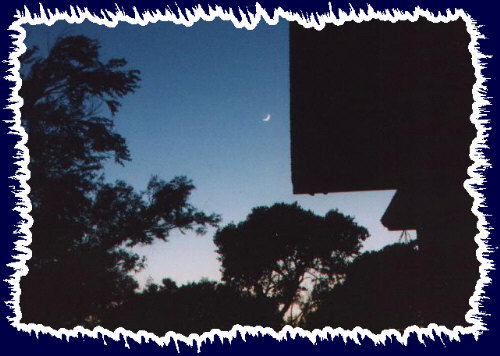 This crescent moon setting adds to the angles and beauty of the scene in Northern AZ - 1998