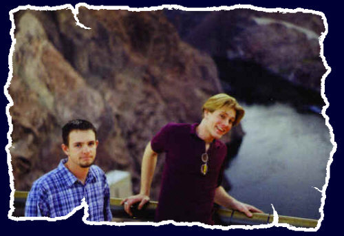 John (who respects heights) being tormented by Ryan who isn't afraid of heights - being a smart ass - Spring 1999