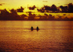 Justin H. and a friend takin' a dip at sunset in the South Pacific (Guam)