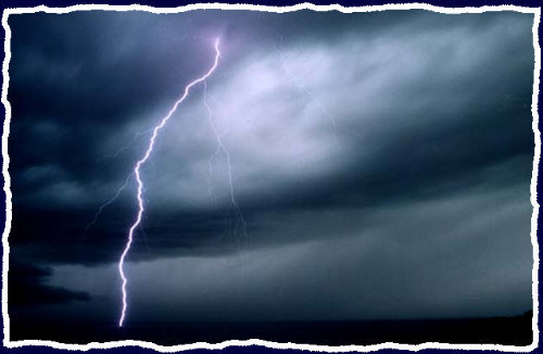 A killer shot of lightning in the midst of a storm - I did not take this shot