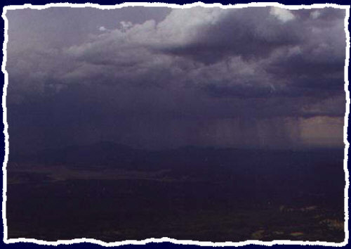 A typical summer day with a monsoon passing through in the Northern Arizona area