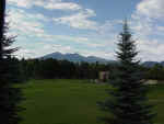 A shot of the San Francisco Peaks from South campus at Northern Arizona University - Summer 2000
