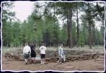 The entrance to the Northern Arizona Lava River Cave just outside of Flagstaff AZ