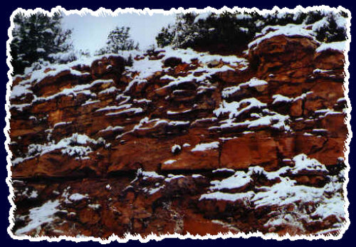 A snowy winter day in the Flagstaff/Sedona Arizona area - Winter 1999