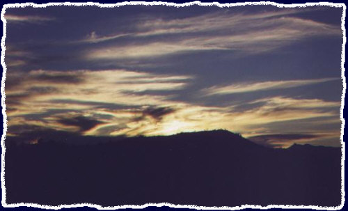 A typical sunset scene over the mountains and skies of Northern Arizona