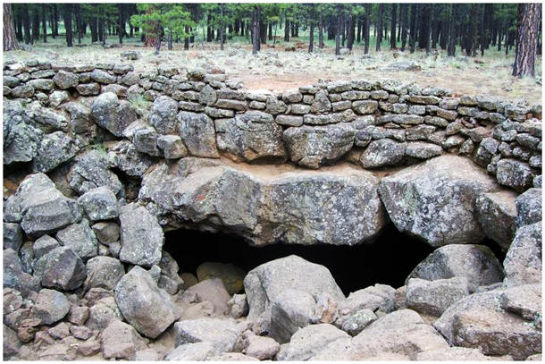 The opening to the lava river cave